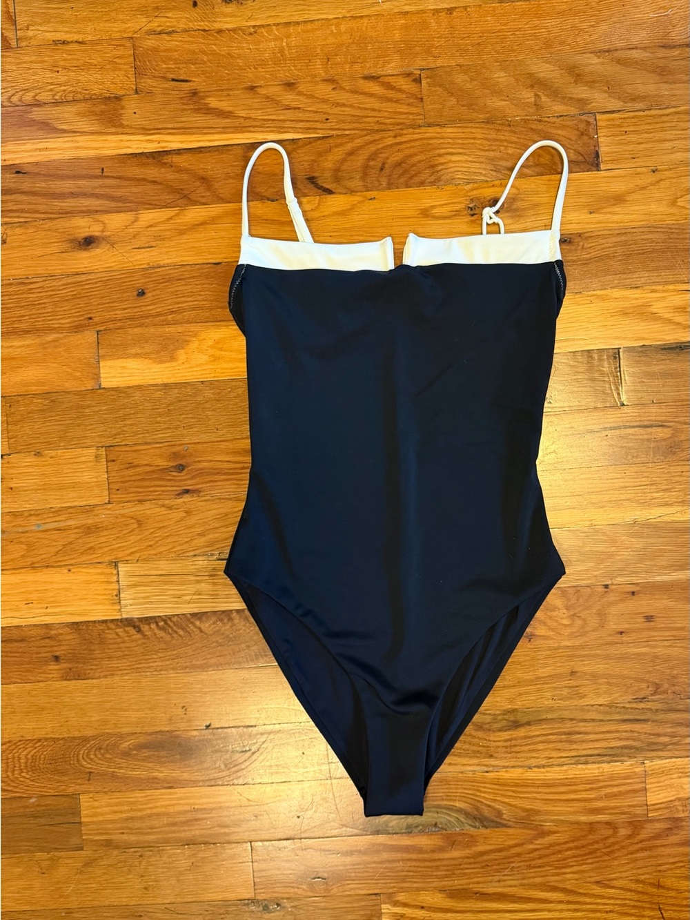 Onia Black One-Piece Swimsuit with White Trim